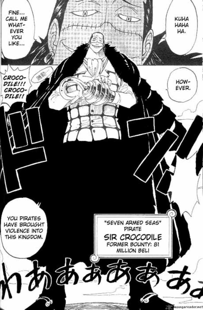 One Piece Manga Chapter 155 page 5 - "Pirate" Sir Crocodile