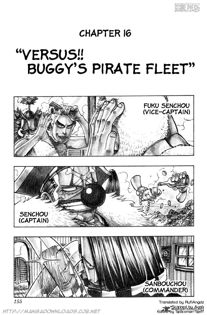 One Piece Manga Chapter 16 page 1 - Versus!! The Buggy Pirates