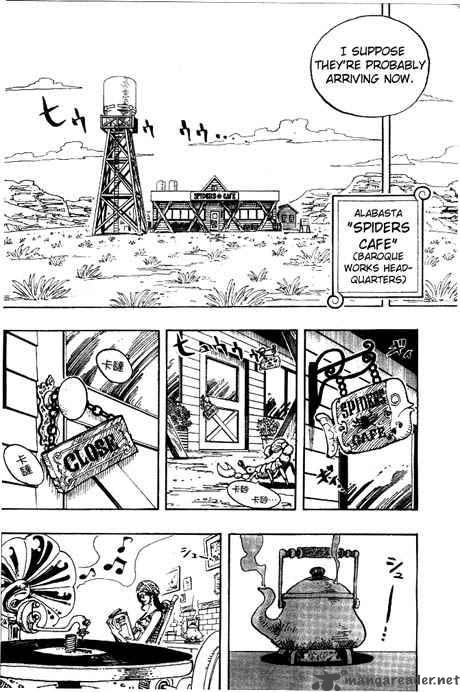 One Piece Manga Chapter 160 page 7 - Spiders Cafe at 8 O'Clock