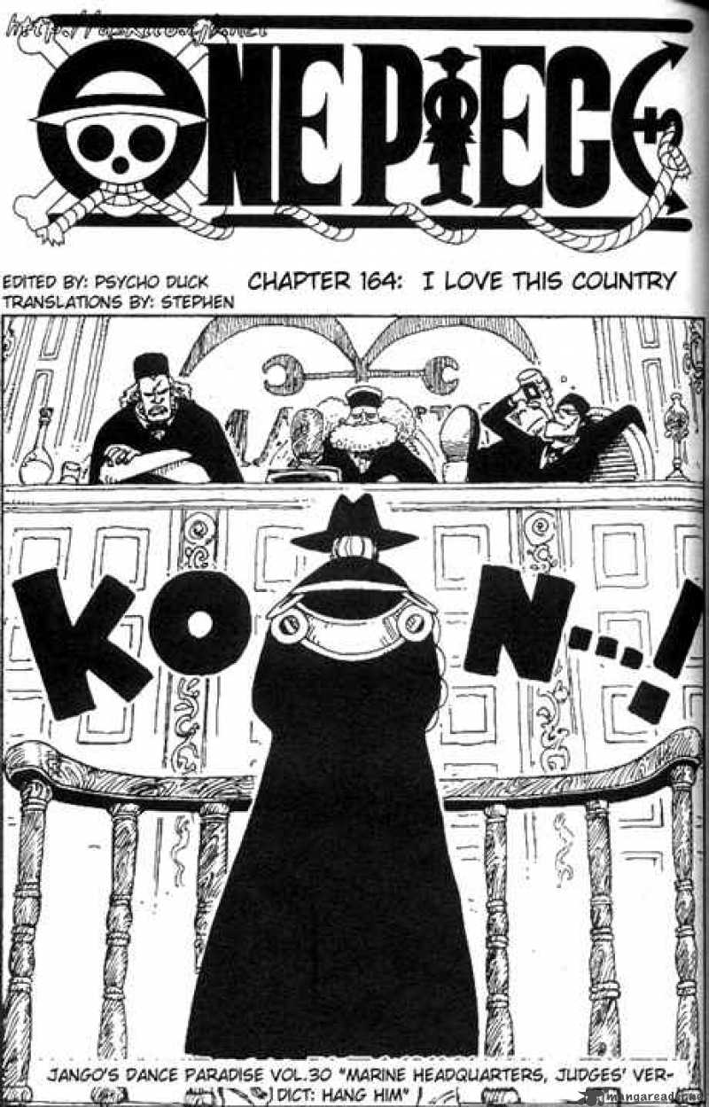 One Piece Manga Chapter 164 page 1 - I Love This Country
