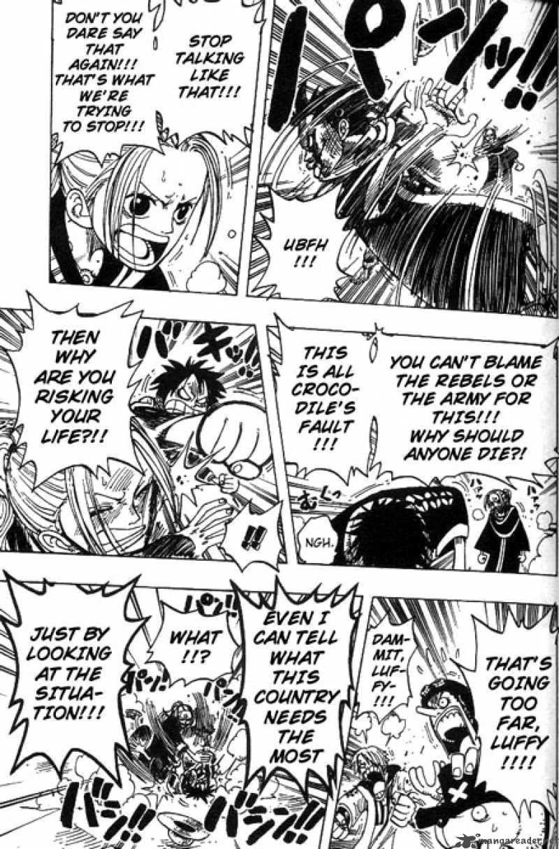 One Piece Manga Chapter 166 page 17 - Luffy vs. Vivi