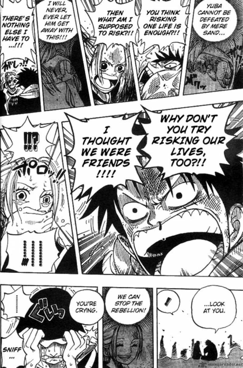 One Piece Manga Chapter 166 page 18 - Luffy vs. Vivi