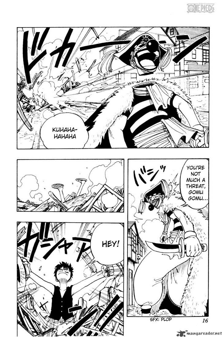 One Piece Manga Chapter 18 page 15 - The Pirate "Buggy the Clown"