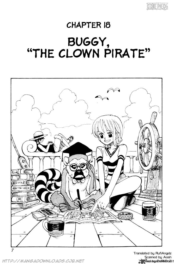 One Piece Manga Chapter 18 page 6 - The Pirate "Buggy the Clown"