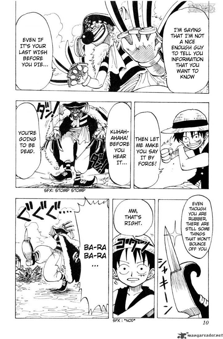 One Piece Manga Chapter 18 page 9 - The Pirate "Buggy the Clown"