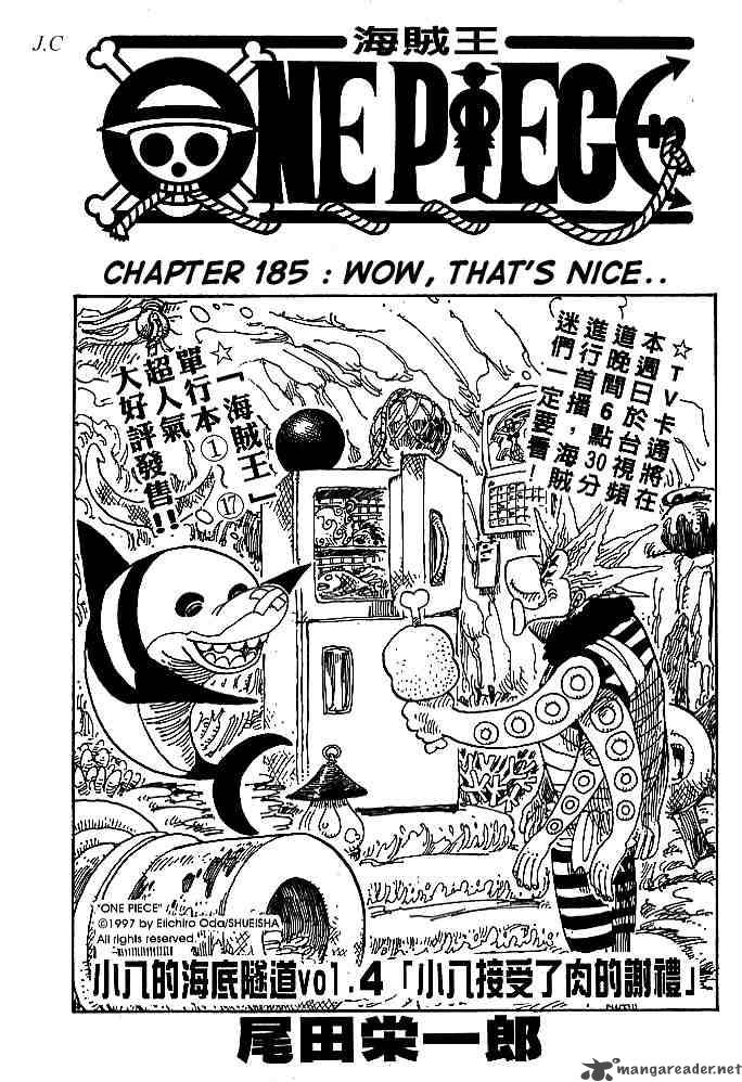 One Piece Manga Chapter 185 page 1 - Oh... Is That So?