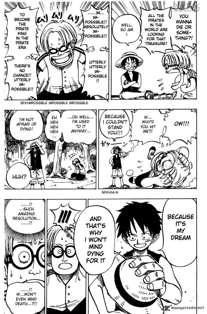 One Piece Manga Chapter 2 page 15 - That Guy, "Straw Hat Luffy"