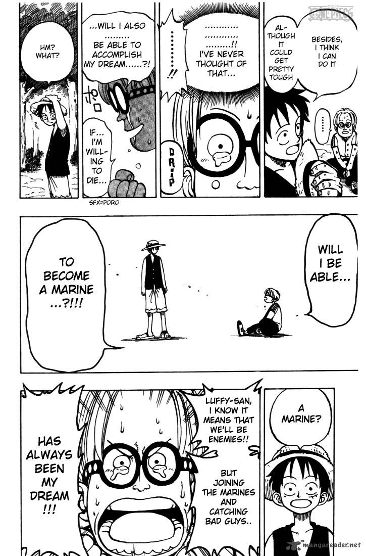 One Piece Manga Chapter 2 page 16 - That Guy, "Straw Hat Luffy"