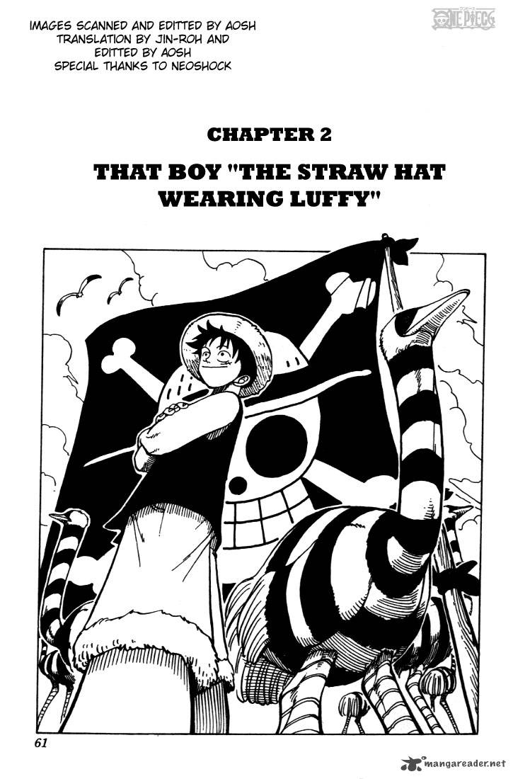 One Piece Manga Chapter 2 page 3 - That Guy, "Straw Hat Luffy"