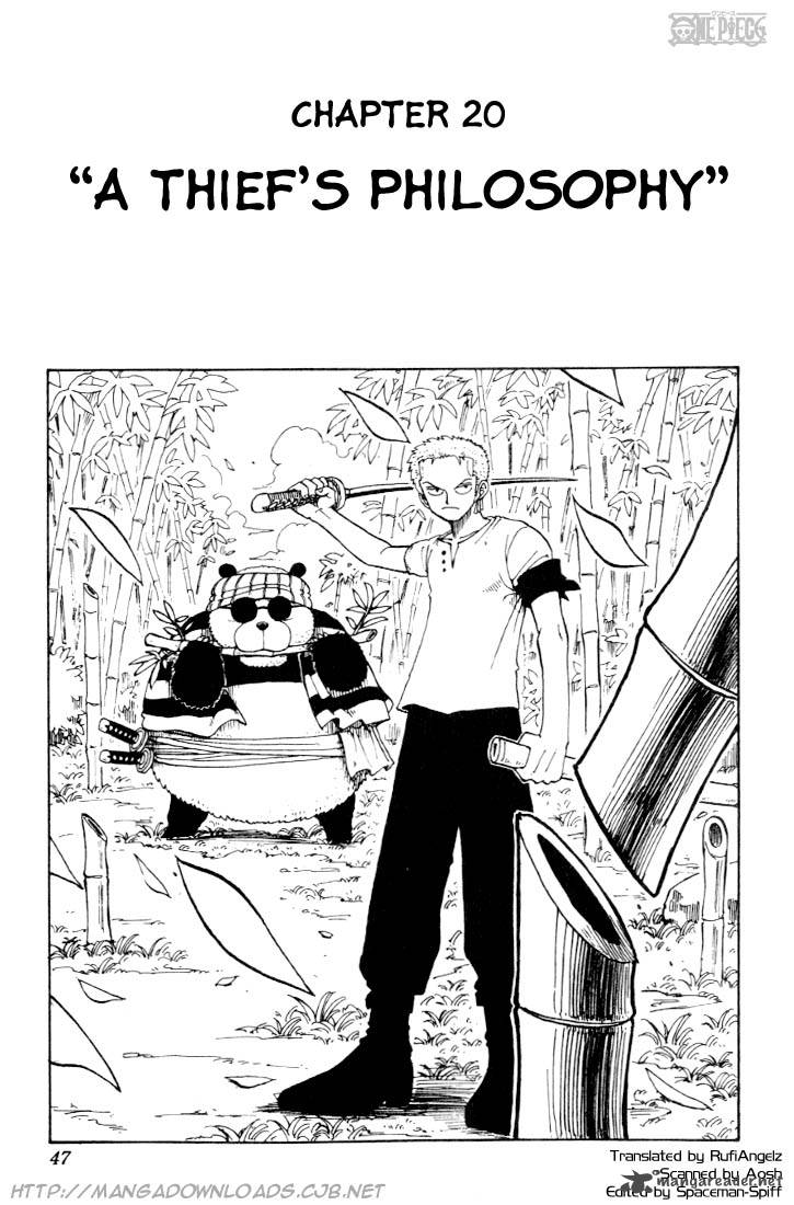 One Piece Manga Chapter 20 page 1 - The Way of the Thief