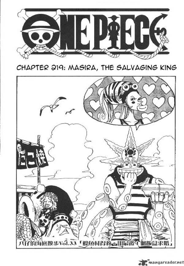 One Piece Manga Chapter 219 page 1 - Masira the Salvage King