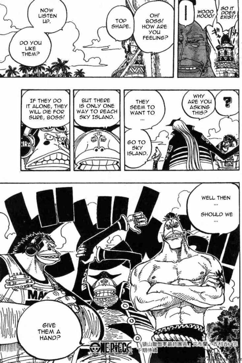 One Piece Manga Chapter 228 page 19 - Mont Blanc Cricket, the Last Boss of the Saruyama Allied Force