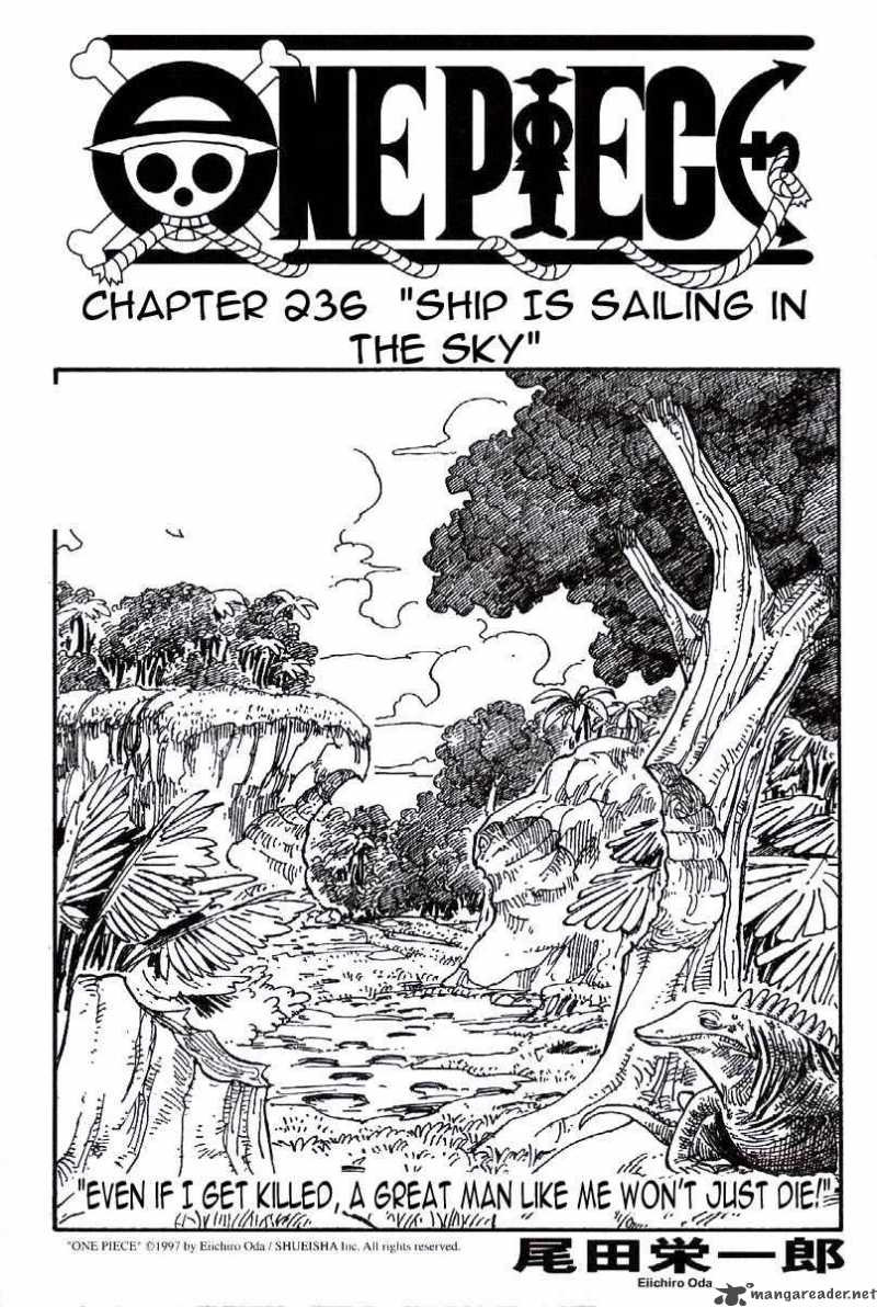One Piece Manga Chapter 236 page 1 - The Ship Sails to the Sky