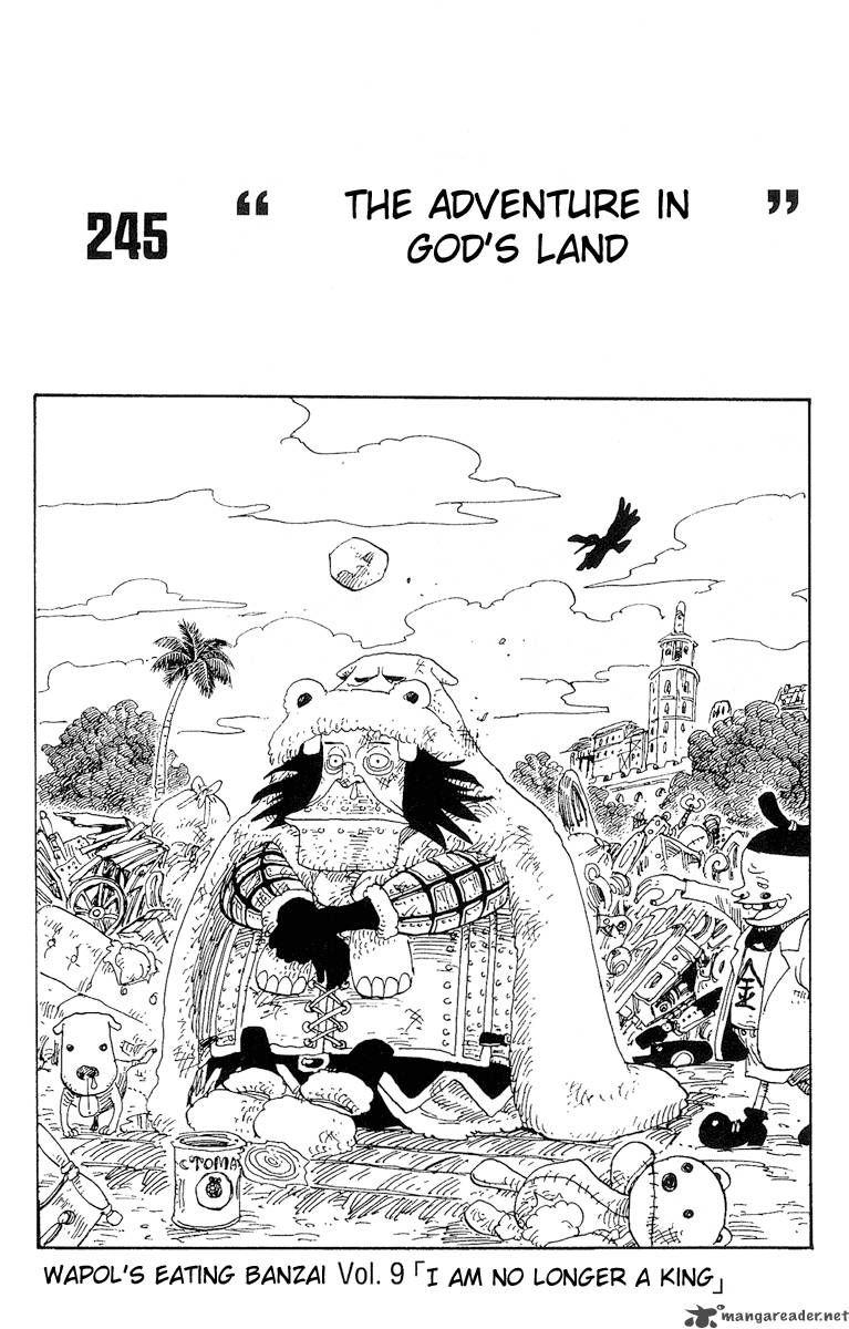 One Piece Manga Chapter 245 page 1 - Adventure on God's Island