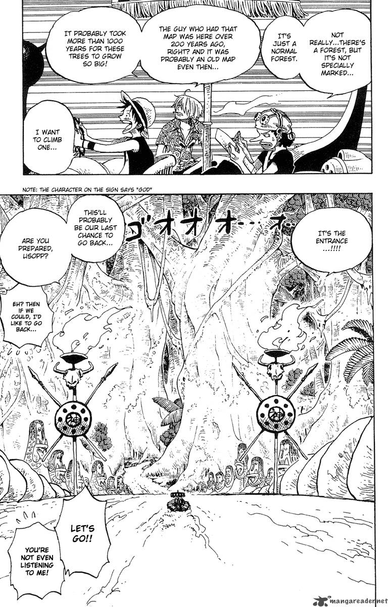One Piece Manga Chapter 245 page 3 - Adventure on God's Island