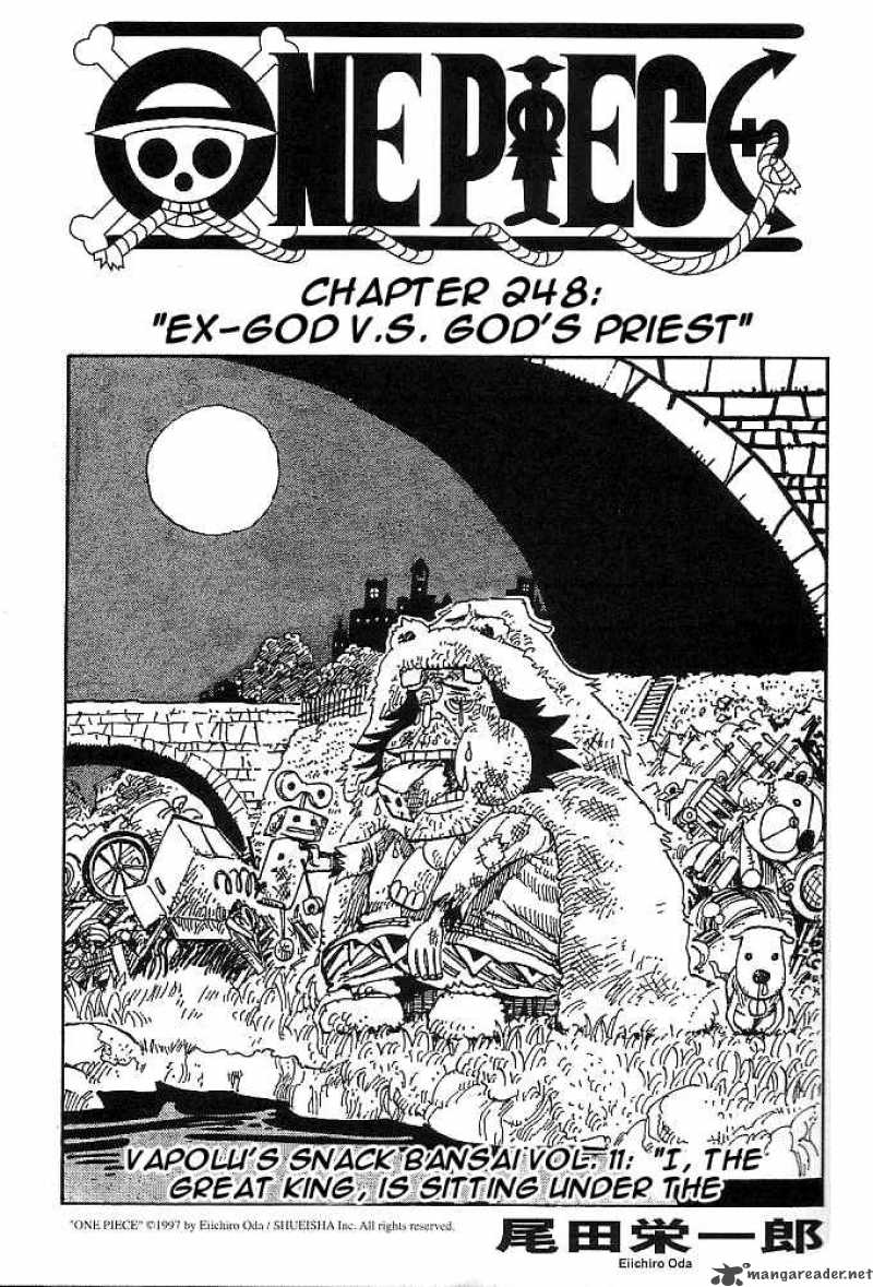 One Piece Manga Chapter 248 page 1 - Former God vs Priest