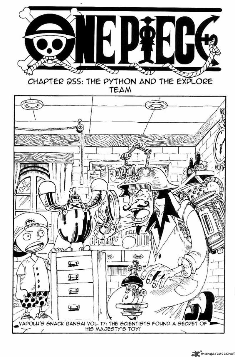 One Piece Manga Chapter 255 page 1 - The Anaconda and the Search Team
