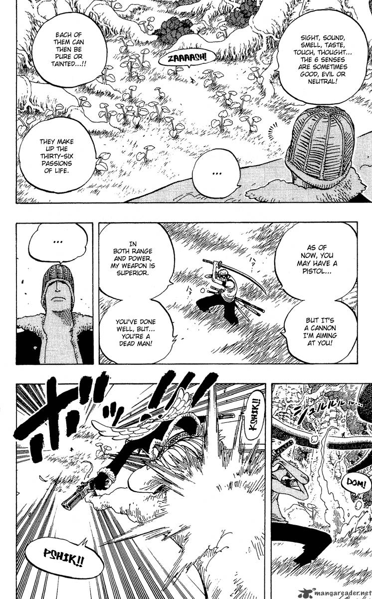One Piece Manga Chapter 259 page 12 - Pirate Zoro vs. Warrior Braham