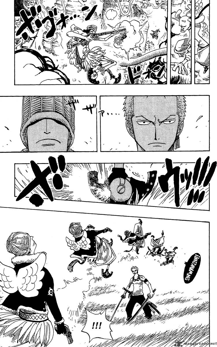 One Piece Manga Chapter 259 page 3 - Pirate Zoro vs. Warrior Braham