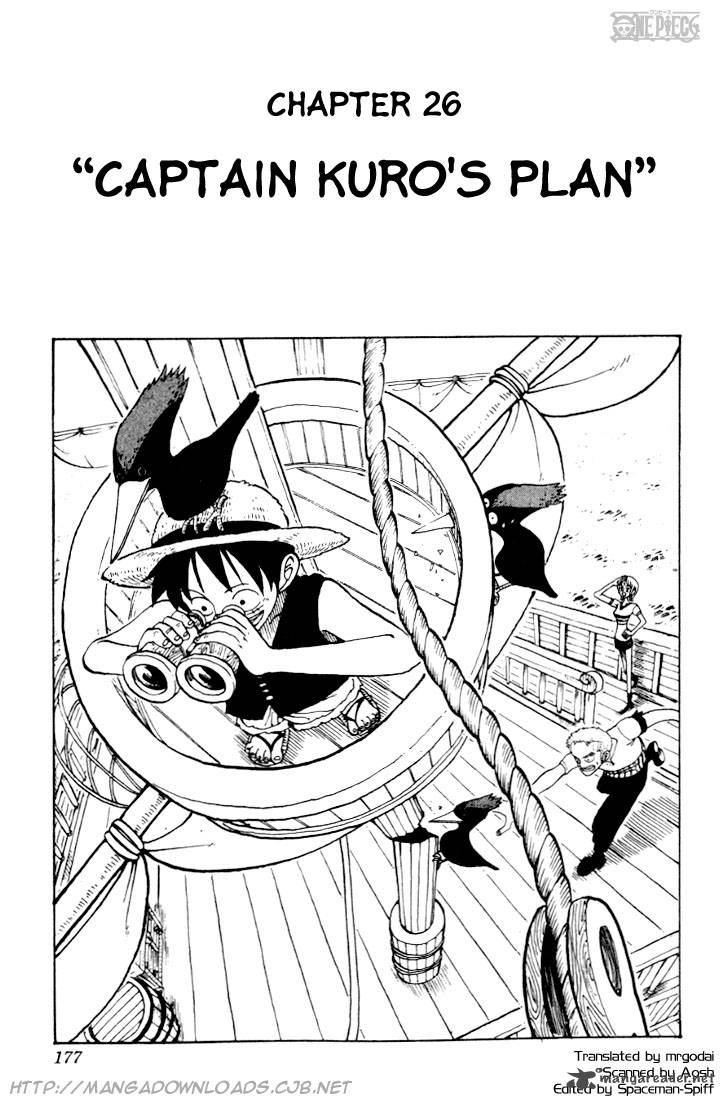One Piece Manga Chapter 26 page 1 - Captain Kuro's Plan