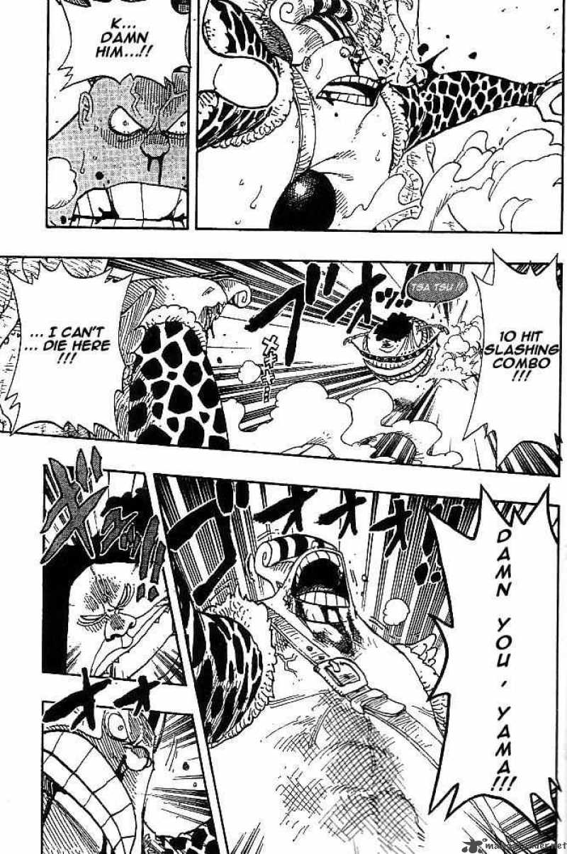 One Piece Manga Chapter 261 page 9 - Warrior Genbo vs. Divine Soldiers Commander Yama