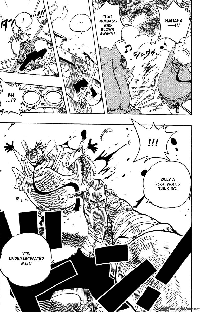 One Piece Manga Chapter 263 page 13 - Pirate Nami and the Weird Knight vs. Divine Soldiers Lieutenants Hotori and Kotori
