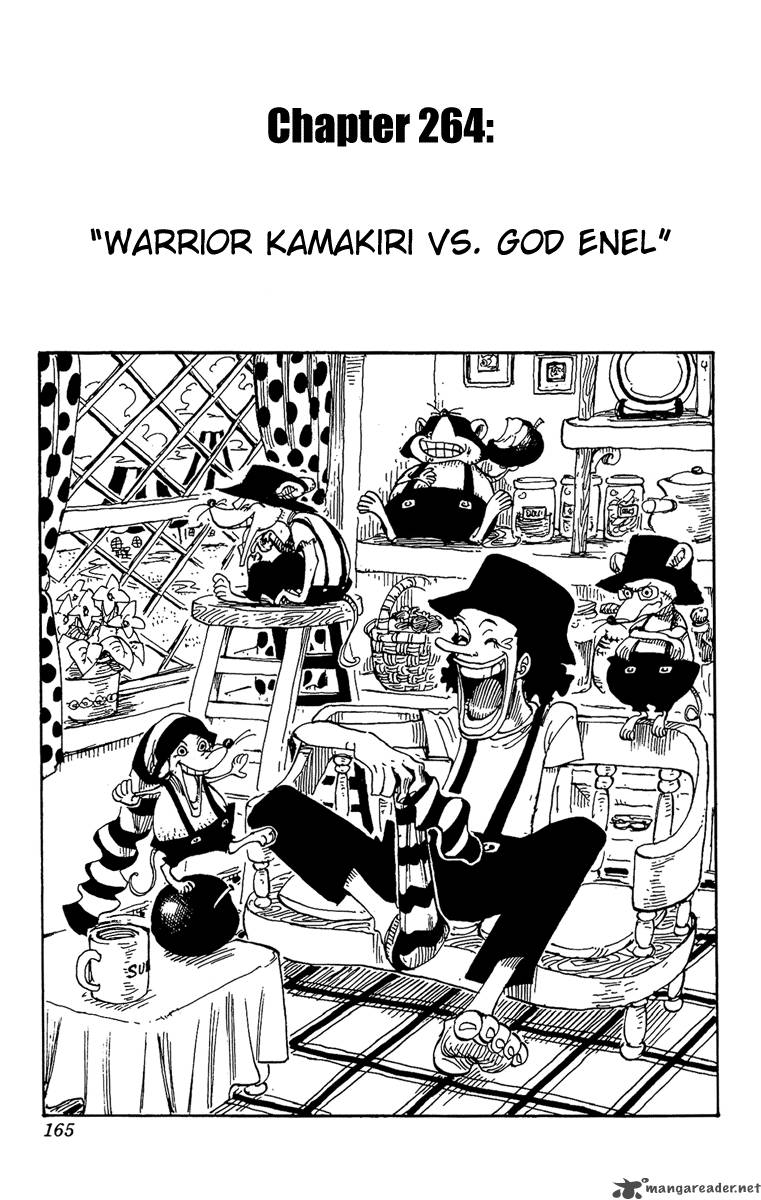 One Piece Manga Chapter 264 page 1 - Warrior Kamakiri vs. God Enel