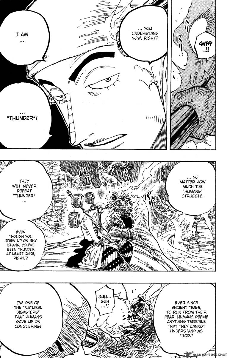 One Piece Manga Chapter 264 page 13 - Warrior Kamakiri vs. God Enel