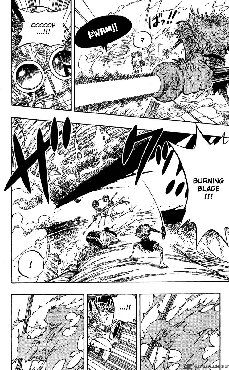 One Piece Manga Chapter 264 page 14 - Warrior Kamakiri vs. God Enel