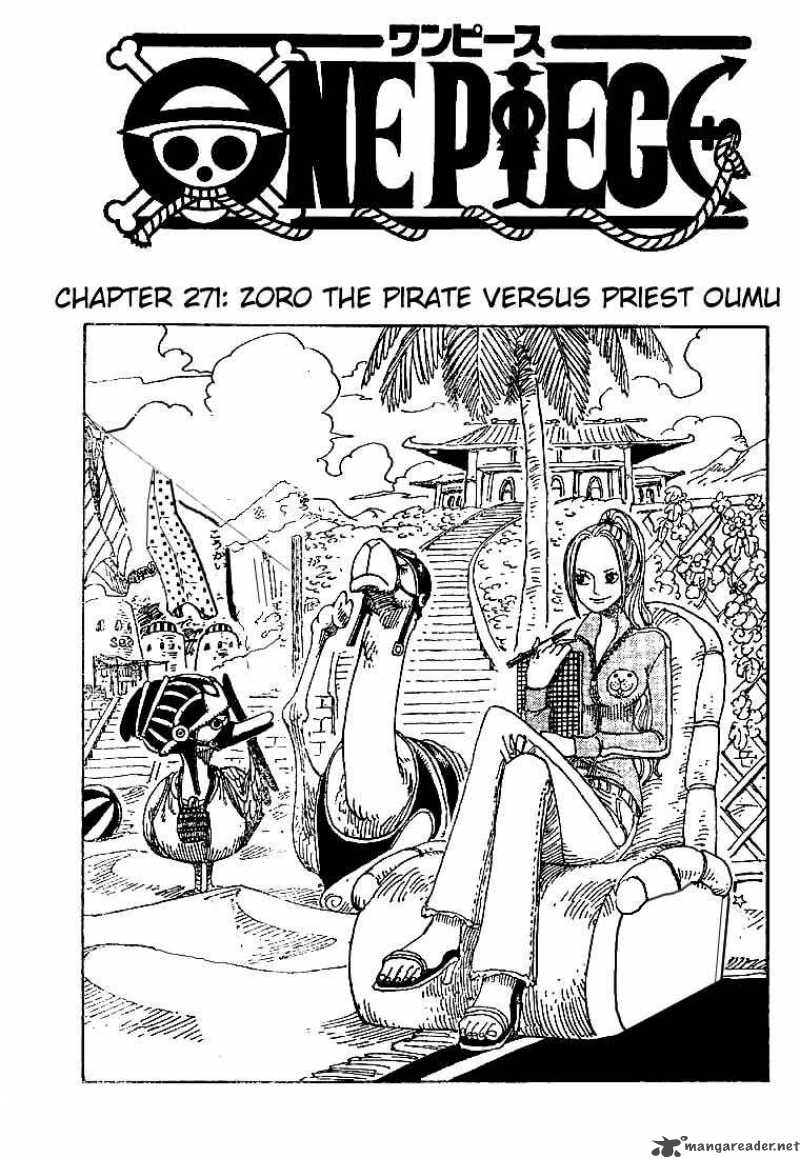 One Piece Manga Chapter 271 page 1 - Pirate Zoro vs. Priest Ohm