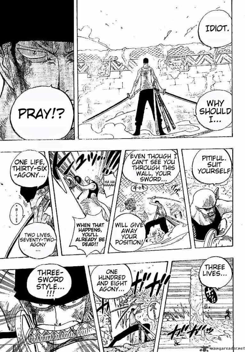 One Piece Manga Chapter 271 page 17 - Pirate Zoro vs. Priest Ohm
