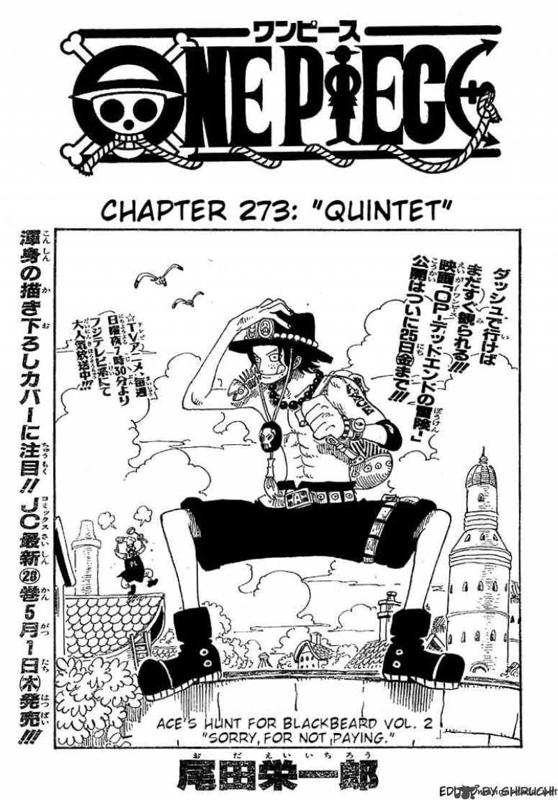 One Piece Manga Chapter 273 page 1 - Quintet