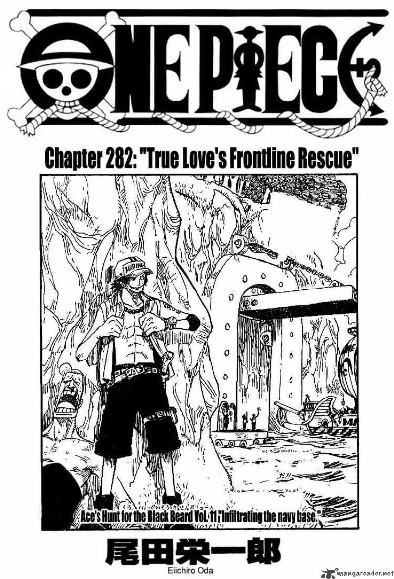 One Piece Manga Chapter 283 page 1 - On the Front Line of Rescuing Love