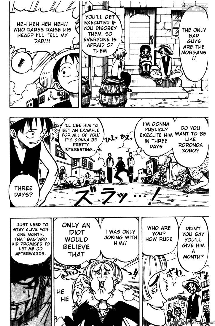 One Piece Manga Chapter 3 page 20 - Introducing Pirate Hunter Zoro