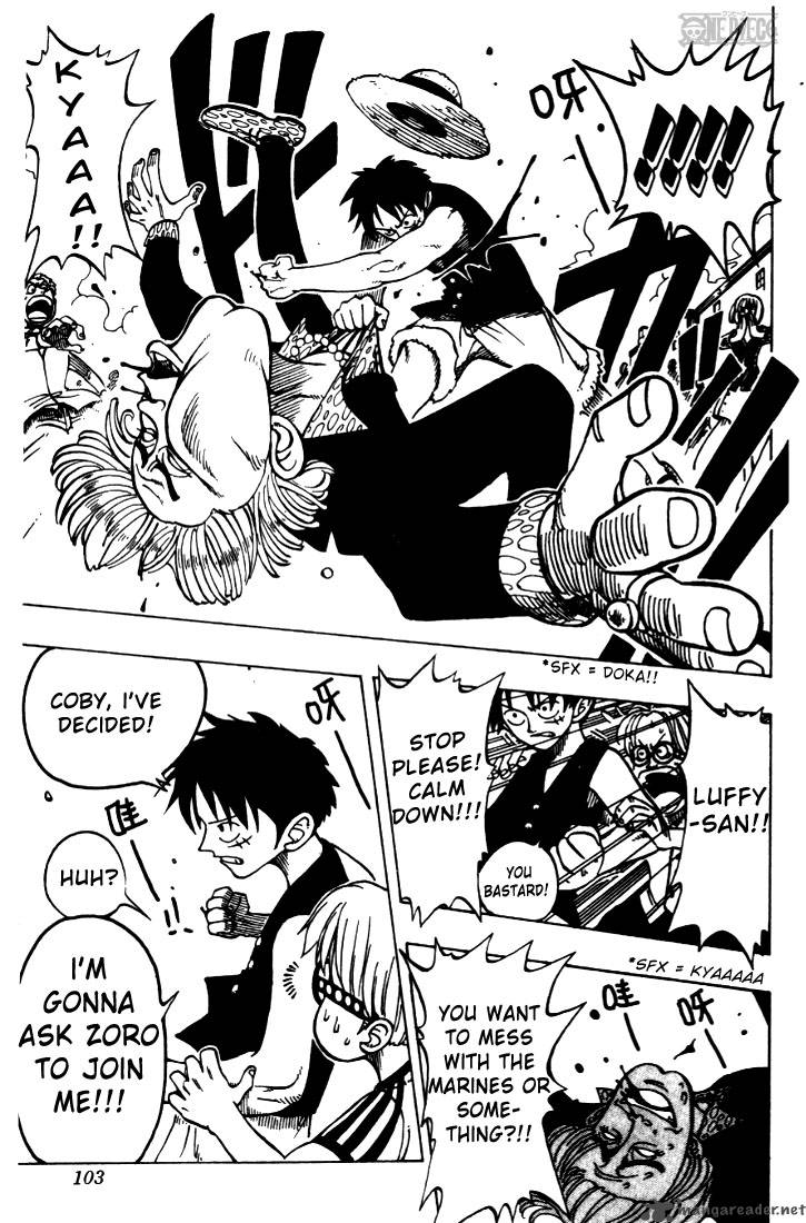One Piece Manga Chapter 3 page 21 - Introducing Pirate Hunter Zoro