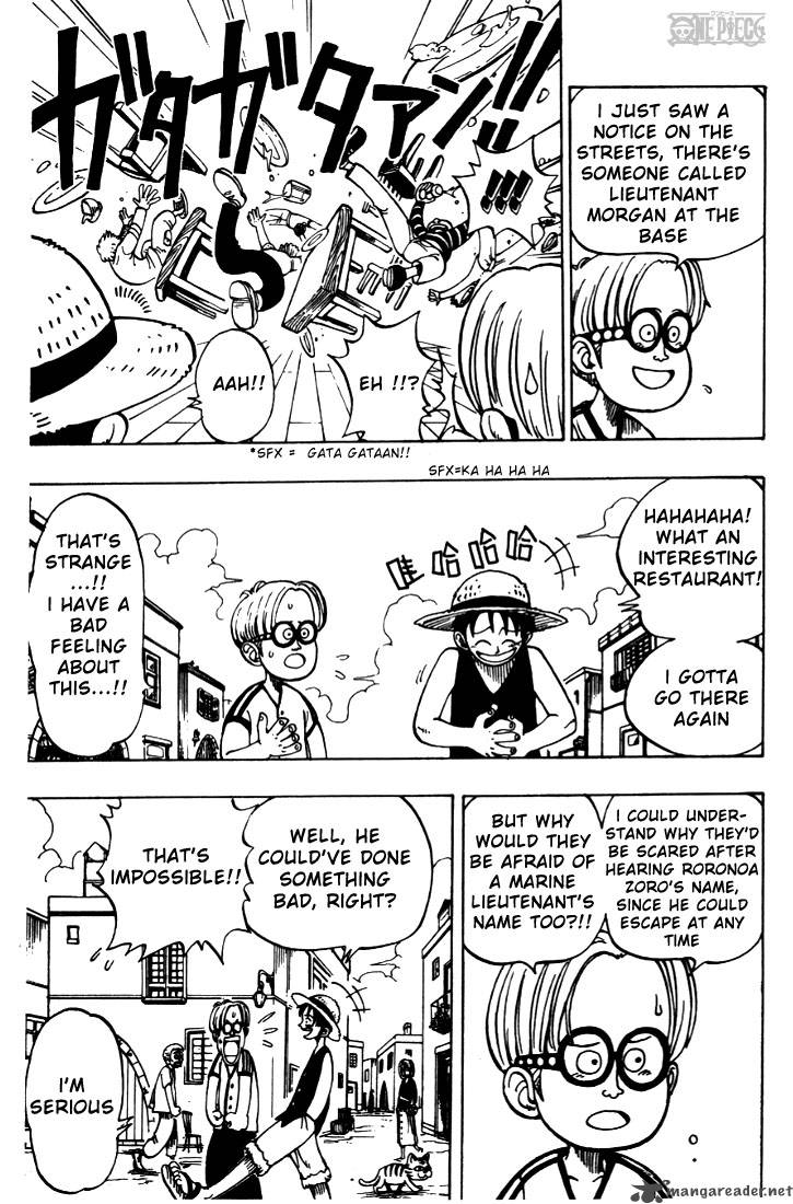One Piece Manga Chapter 3 page 5 - Introducing Pirate Hunter Zoro
