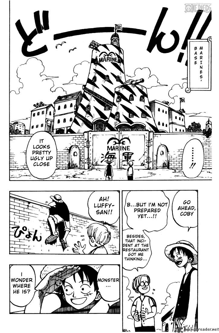 One Piece Manga Chapter 3 page 6 - Introducing Pirate Hunter Zoro