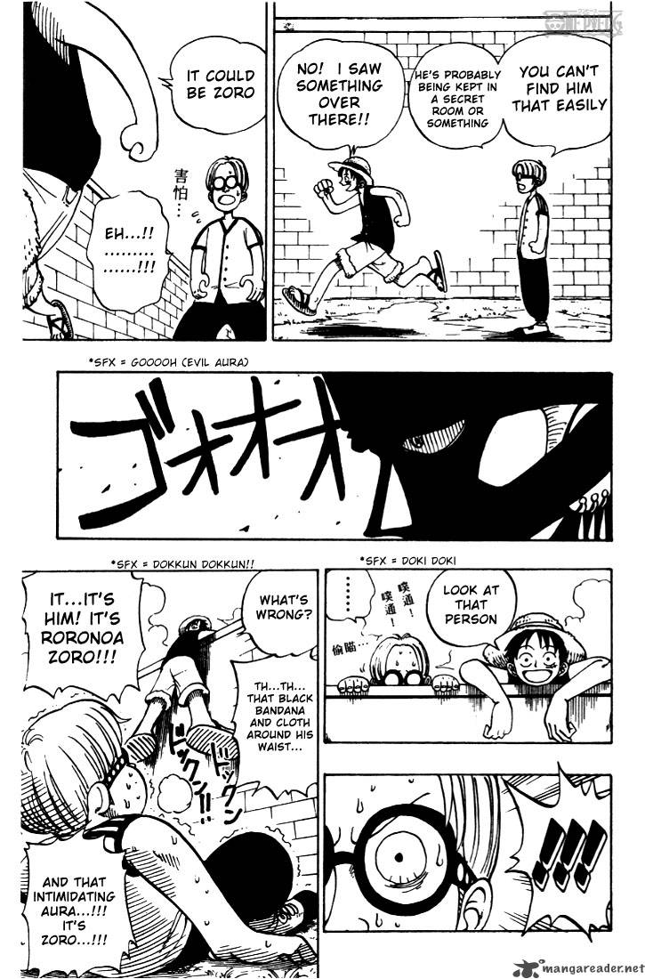 One Piece Manga Chapter 3 page 7 - Introducing Pirate Hunter Zoro