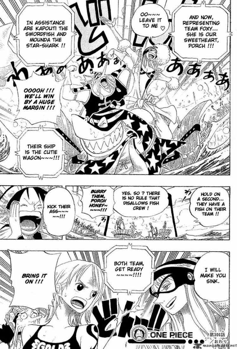 One Piece Manga Chapter 306 page 19 - Donut Race!!