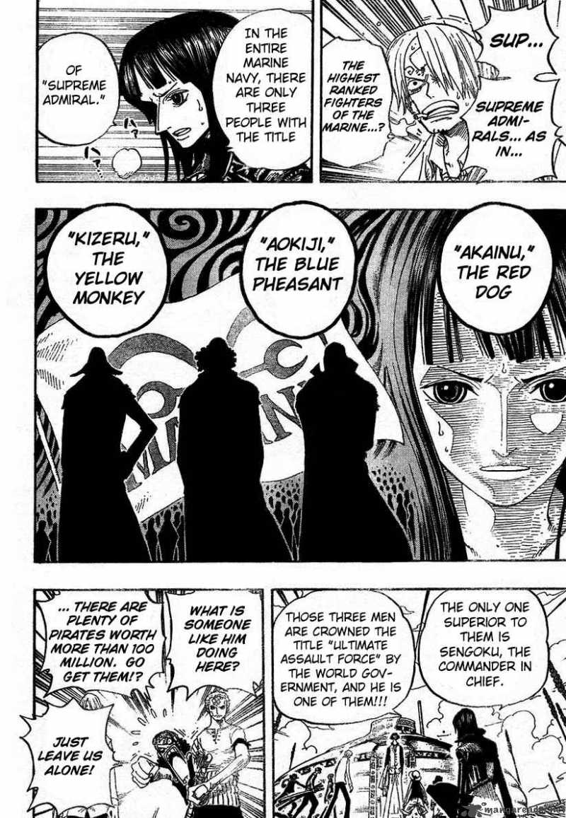 One Piece Manga Chapter 319 page 4 - Admiral Aokiji of the Marine Headquarters