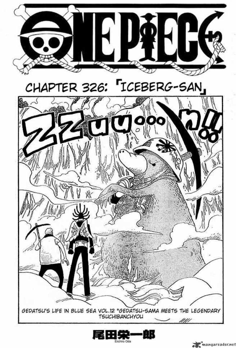 One Piece Manga Chapter 326 page 1 - Iceburg-san
