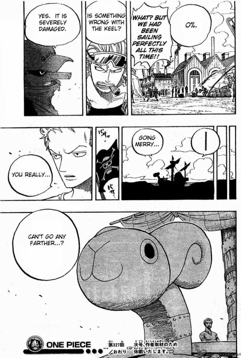 One Piece Manga Chapter 327 page 19 - Shipyard Island, Construction Dock No. 1