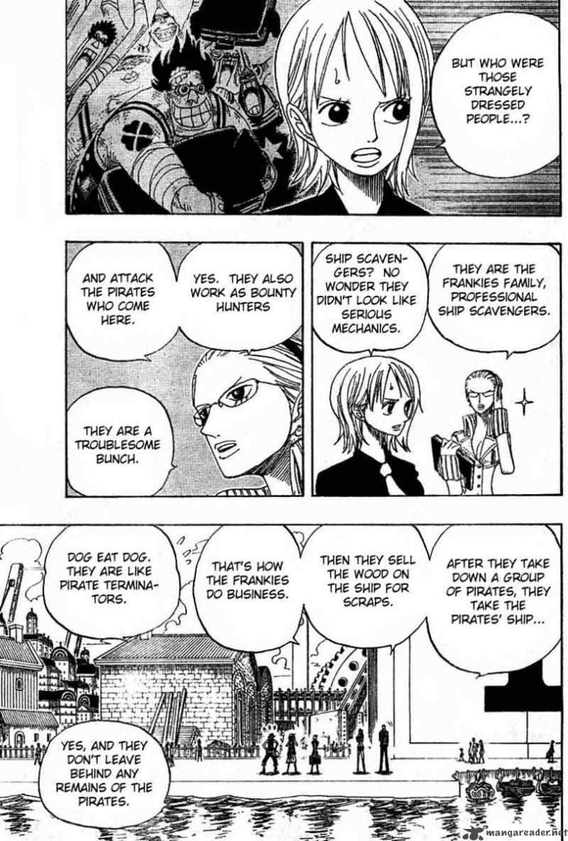 One Piece Manga Chapter 327 page 4 - Shipyard Island, Construction Dock No. 1