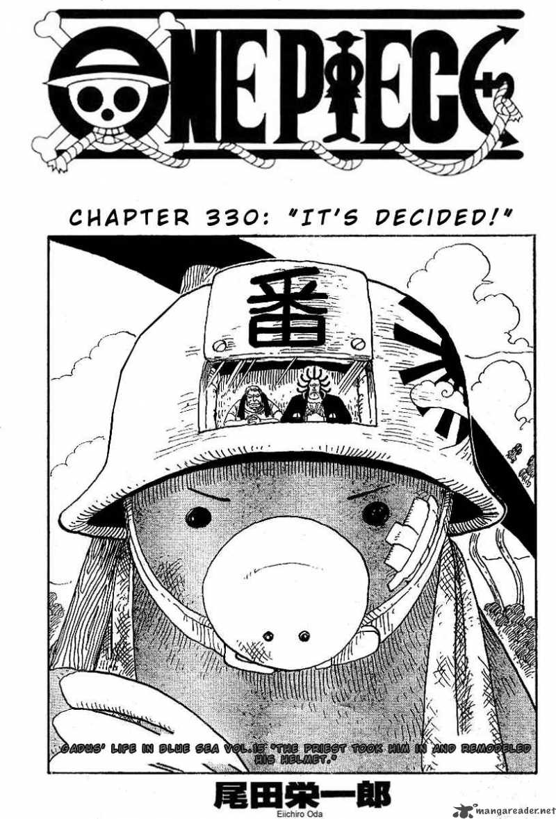 One Piece Manga Chapter 330 page 1 - It's Decided