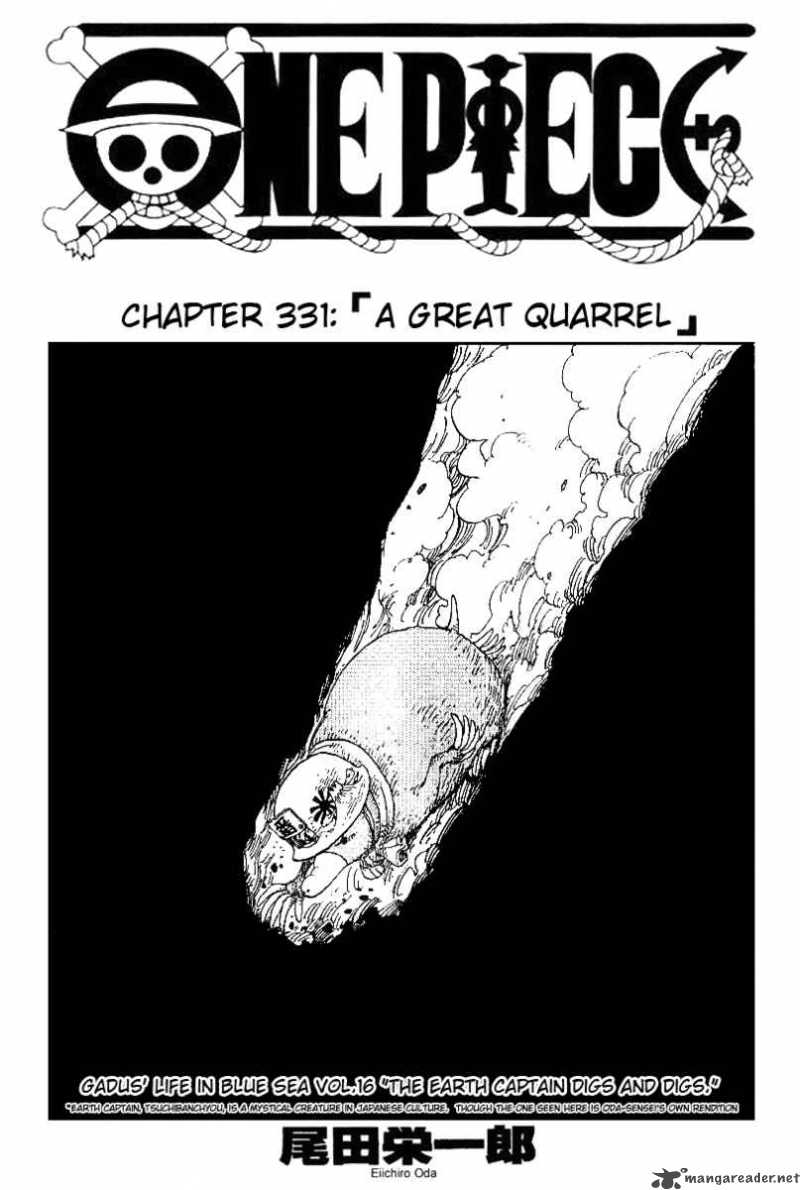 One Piece Manga Chapter 331 page 1 - The Big Argument