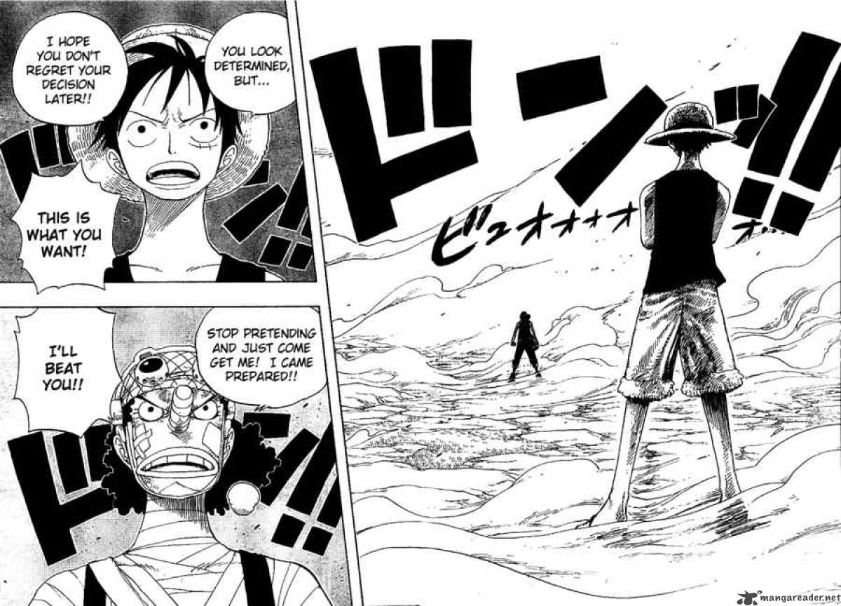 One Piece Manga Chapter 332 page 8 - Luffy vs. Usopp