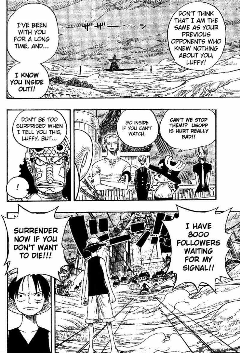 One Piece Manga Chapter 332 page 9 - Luffy vs. Usopp