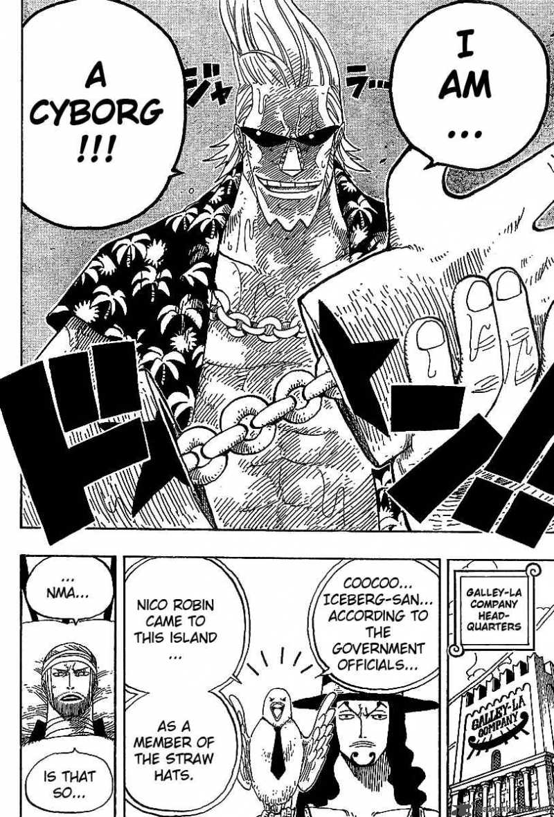 One Piece Manga Chapter 336 page 10 - Luffy vs. Franky