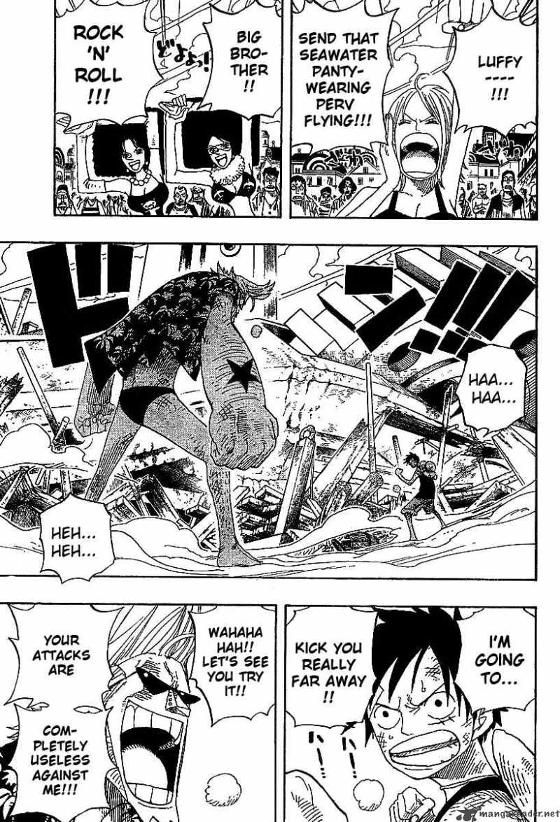 One Piece Manga Chapter 336 page 15 - Luffy vs. Franky