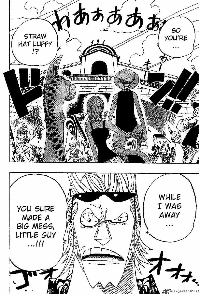 One Piece Manga Chapter 336 page 2 - Luffy vs. Franky